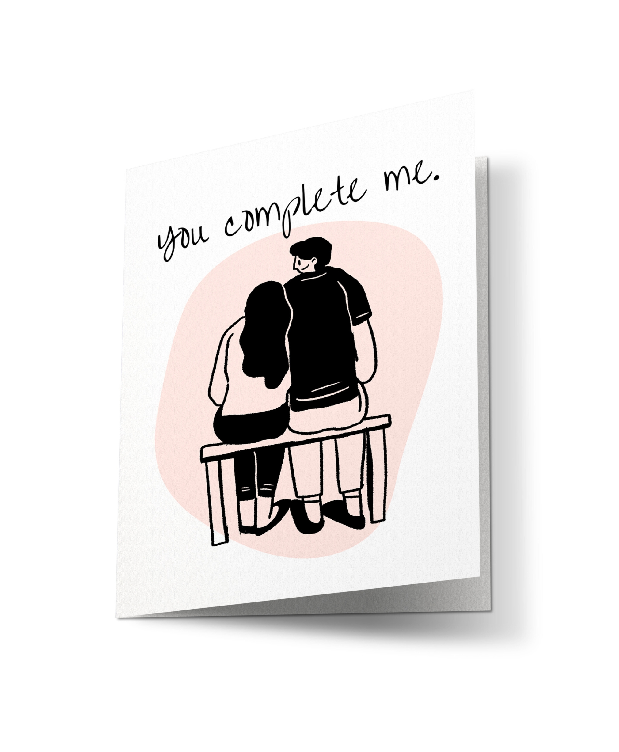 You complete me valentine s day card christian motivational