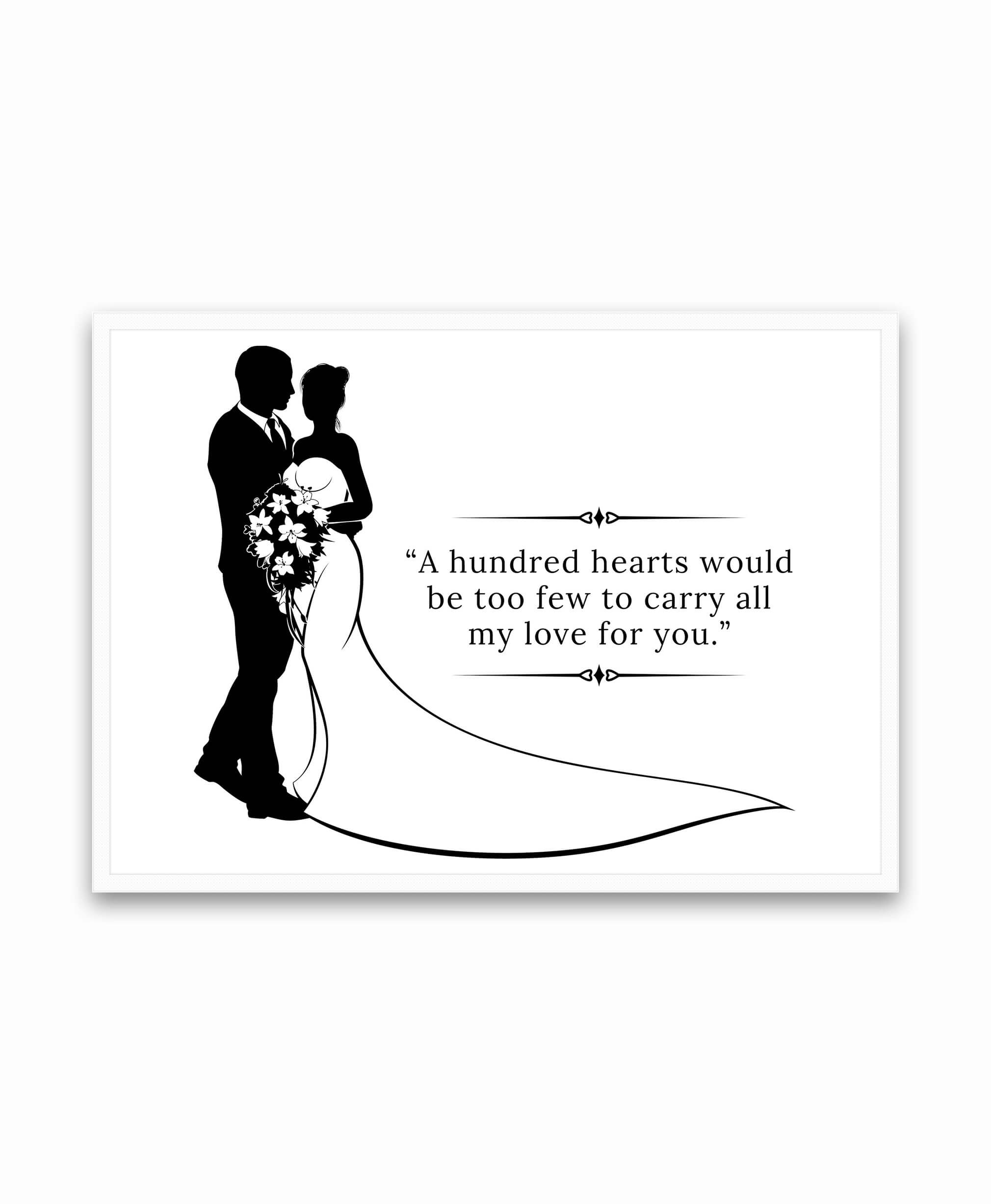 A Hundred Hearts Wedding Wall Art Christian Motivational Printable A hundred hearts wedding wall art christian motivational printable