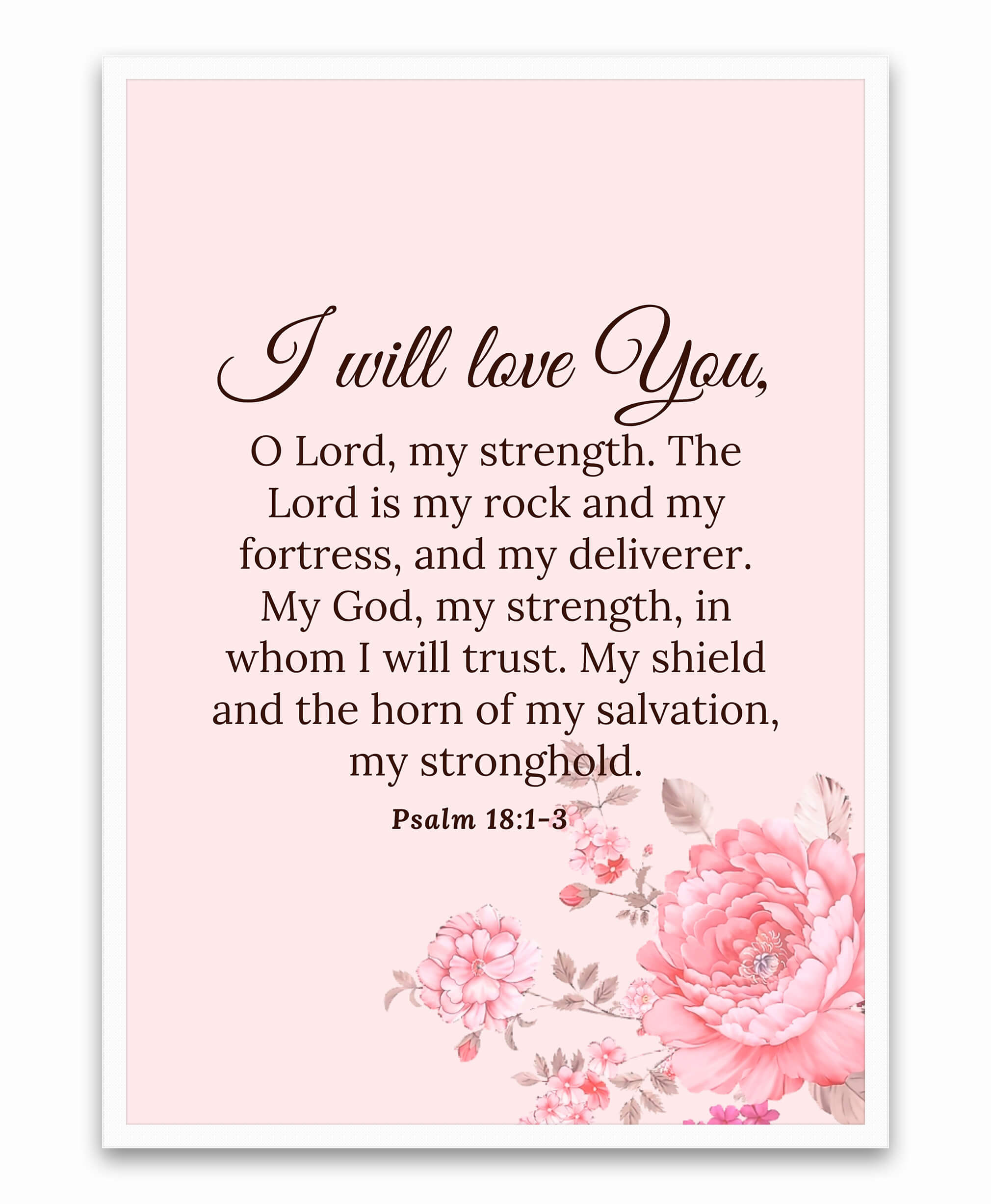 Psalm 18:1-3 Wall Art